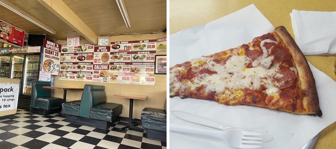 Mike's Giant New York Pizza Menu