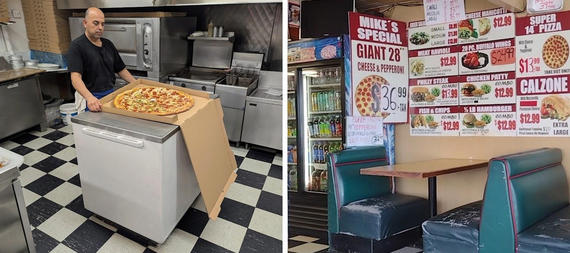 Mike's Giant New York Pizza Menu