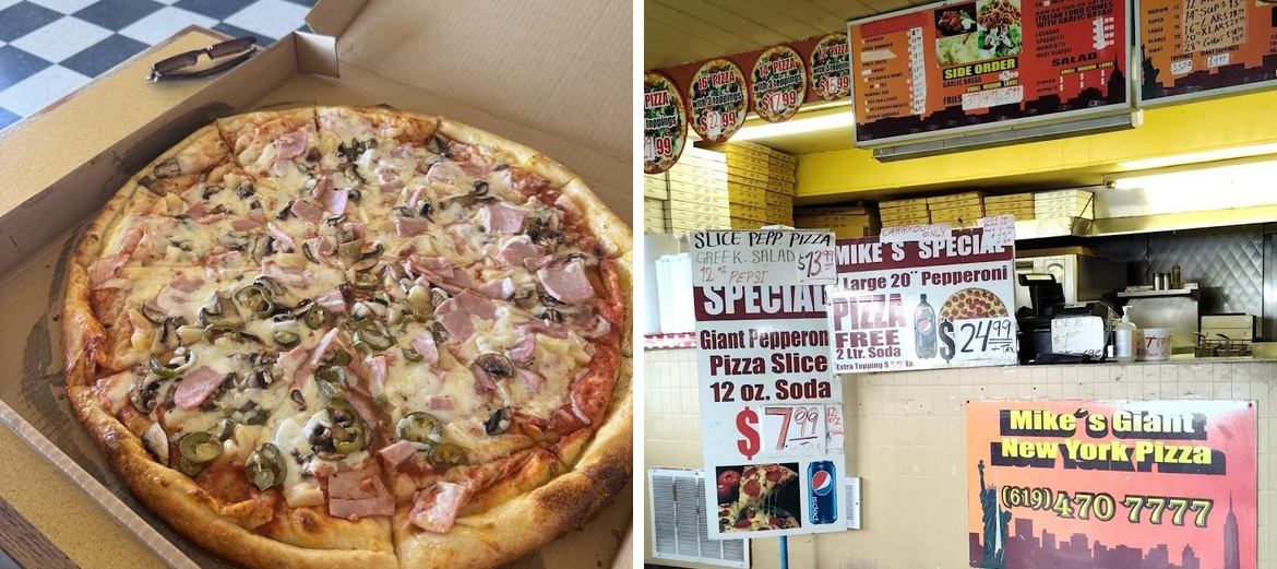 Mike's Giant New York Pizza Menu